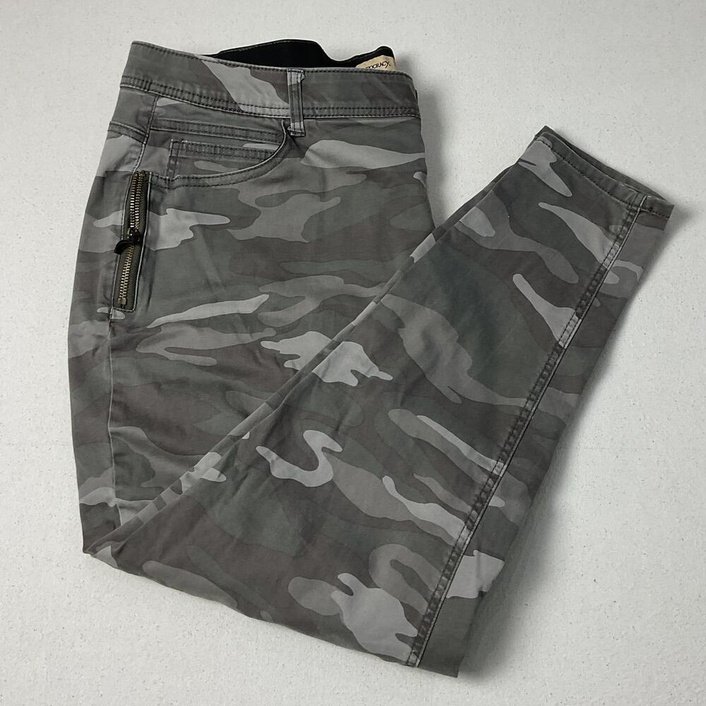 Democracy Ab Solution Womens 22W Gray Camo Jeans